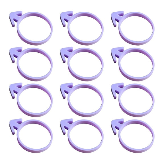 Vxdvou 12pcs Pipe Bag Cable Tie Seal Ring for Icing Bags, Reusable Silicone Binding Tool, Cake Decorating & Pastry Accessories for Kitchen Use, Plastic Connector for Cake Bags