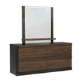 thumbnail image 6 of Azalia 5-piece California King Rectangular Bedroom Set Black and Walnut, 6 of 8