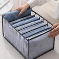 thumbnail image 5 of RYGRZJ Wardrobe Clothes Organizer - 7/9 Grids Drawer Organizer for Clothing, Foldable Closet and Storage Basket, Mesh Separation Box for Thin Jeans, Trousers, T-Shirts, Skirts, 5 of 8
