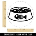 thumbnail image 2 of Cat Food Bowl Self-Inking Rubber Stamp Ink Stamper - Orange Ink - Small 3/4 Inch, 2 of 7