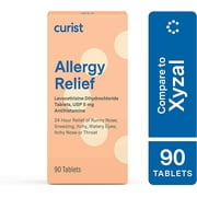 Curist Allergy Relief Medicine Generic Xyzal Levocetirizine 5 mg Antihistamine Tablets 24 Hour 90 Ct