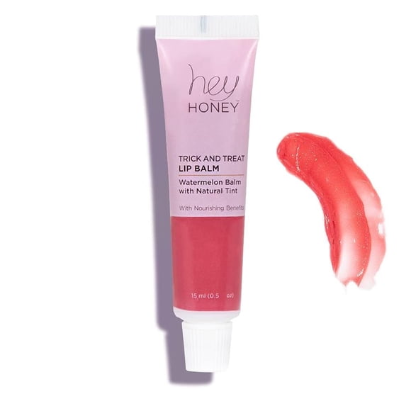 Hey Honey Trick and Treat Bálsamo labial rellenador de sandía 2 en 1 tinte natural con propiedades hidratantes y humectantes