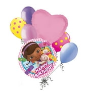 JECKAROONIE 7 pc Doc McStuffins Happy Birthday Balloon Bouquet Party Decoration Disney