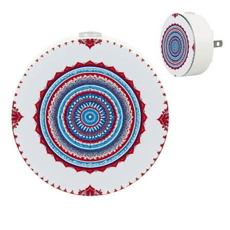 

YZUOUZY Lamp for Bedroom LED Lamp Small Bedside Lamps Set of 2 Circles Totems Ethnic Paintings
