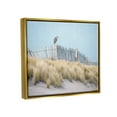 thumbnail image 3 of Stupell Bird Perched Nautical Beach Fence Landscape Painting Gold Floater Framed Art Print Wall Art, 3 of 6