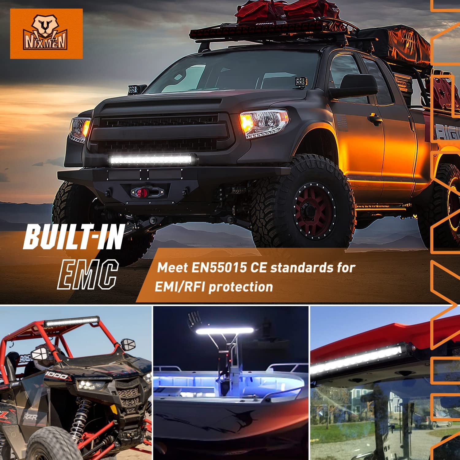 20 Inch Single Row LED Light Bar 75W Spot Flood Combo Off Road Driving Light Ultra-Slim Light Bar Waterproof Work Light Thin Light Bar for UTV SXS SUV ATV Truck Pickup