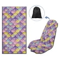 thumbnail image 6 of XYZCANDO Iridescent Mermaid Scale Pattern Car Seat Towel Cover Non-Slip for Swimming Gym, Easy Install Non-Slip Fit Car Cushion Seat Covers Comfortable, 6 of 10
