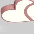 thumbnail image 6 of Miumaeov 55cm Double Heart Modern Ceiling Light with Remote Control LED 3 Color Dimming Bedroom Study Ceiling Lamp 110V (Pink), 6 of 8