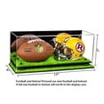 thumbnail image 2 of Deluxe Acrylic Mini - Miniature (not Full Size) Football and Helmet Display Case with Mirror, Black Risers and Turf Base (A019-BR), 2 of 3