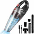 thumbnail image 1 of Aspiradora de mano, 8500PA, potente aspiradora de coche recargable para coche/cocina, mini aspiradora de escritorio portátil inalámbrica con filtro lavable/boquilla/3 horas de carga rápida/30 minutos de tiempo de ejecución TUNC Sencillez, 1 of 5