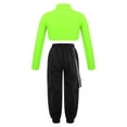 thumbnail image 2 of inhzoy Kids Girls Turtleneck Long Sleeve Crop Top and Sweatpants, 2 of 7