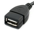 thumbnail image 2 of Car Plastic USB Female to AUX 3.5mm Male Audio Connector Cable Cord Black 22.8cm Long, 2 of 3