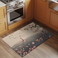 thumbnail image 2 of Entryway Rug 2'x3', Chinese Ink Painting Small Rug for Kitchen Bathroom Door Mat Indoor Entrance, Pink Peach Blossom Branches Non-Slip Area Rugs Floor Mats Carpet Front Door Rugs, 2 of 8