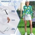 thumbnail image 5 of Uorisanigo Golf Ball Athletic Polo Workout Tops for Women Stylish Long Sleeve Hiking Running Workout Tops Zip Up Collar Daily Wear for Women, 5 of 7