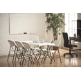 thumbnail image 2 of Deluxe 6 foot x 30 inch Fold-in-Half Blow Molded Folding Table, 2 of 10