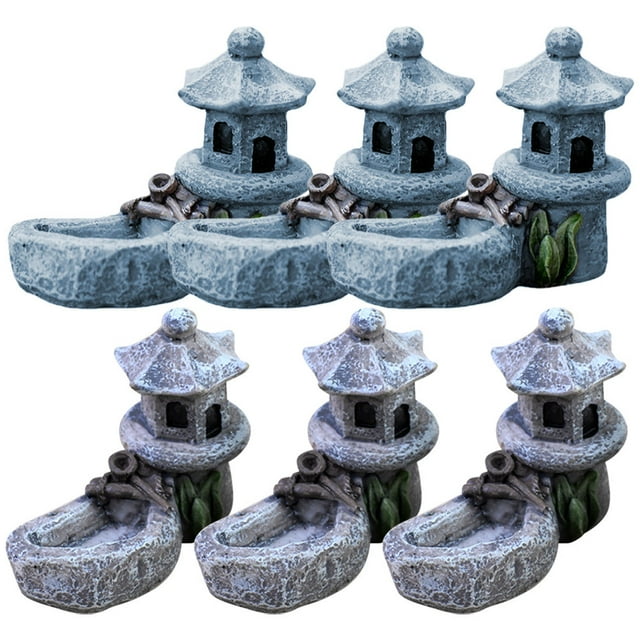 CRAFTHROU 6Ud Adorno De Torre En Resina Para De Hogar Y