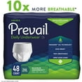 thumbnail image 3 of Prevail 2X-Large | Unisex Incontinence Protective Underwear | Maximum Absorbency | 48 Count (4 bags of 12), 3 of 6