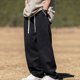 thumbnail image 1 of Pantalones de trabajo rectos de tubo para hombre, holgados, con cremallera y bolsillo, estilo retro, informales, largos, 1 of 9