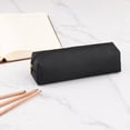 thumbnail image 5 of WONDBA PU Leather Pencil Case with zipper, simple style Black, 5 of 6