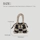 thumbnail image 3 of Bolsos de noche para mujer, bolsos y carteras de diseñador de lujo para mujer, novedad de 2024, en mini cubo trenzado con cuentas de PU, para llevar al hombro o en la muñeca, 3 of 4