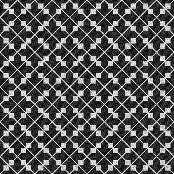 Ahgly Company Indoor Square Patterned Midnight Gray Area Rugs, 4' Square
