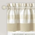 thumbnail image 4 of Homestock Retro Renaissance Window Curtain Tier Pair And Valance Set, 14"L X 58"W, Tan, Set Includes One Valance And Two Tiers, Rod Pocket 1.5 Inches With A 1.5- Inches Header, 4 of 4