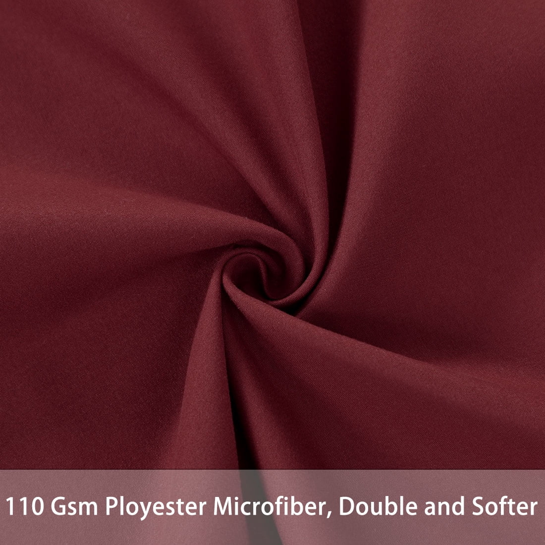Unique Bargains 1 Pack Brushed Microfiber Body Pillowcase, 20" x 48", Burgundy
