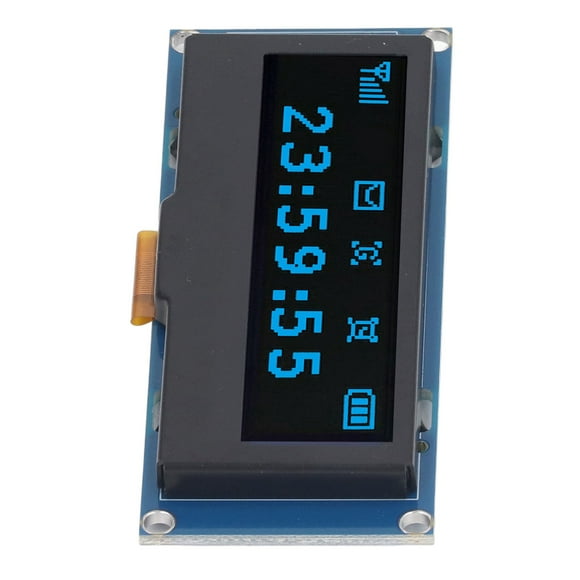 2.23 Inch Display Module, Display Screen Board 128x32 Resolution 3.3V Thin Organic Layer Low Power Consumption for Automation Equipment MRC162B Blue Display