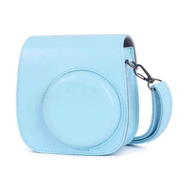 Bolso para Cámara Funda Cuero PU Con Correa Hombro Ajustable Instax Mini 11 Azul Bsvklp