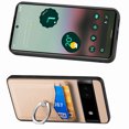 thumbnail image 4 of Allytech Wallet Case for Google Pixel 6a, Weave Texture TPU Cards Holder Ring Holder Kickstand Shockproof Anti-Scratch Bumper Back Cover Case for Google Pixel 6a - Khaki, 4 of 13