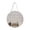 White, variant on Round Wooden Wall Hanging Flower Basket, Wall Mounted Floral Container for Home Living Room Decor, Rustic Wood Flower Box with Lace Trim, Artificial Flower Holder for Wall