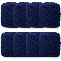 8 Skeins Chunky Chenille Yarn for Crocheting Soft Thick Fluffy Yarn for Hand Knitting Bulky Velvet Blanket Yarn Plush Yarn for Weaving Sweater Shawl Scarf Gloves DIY Craft (Multicolor)