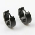 thumbnail image 3 of D-GROEE 1 Pair Stainless Steel Mens Hoop Earrings Piercings Huggie Hypoallergenic, 3 of 7