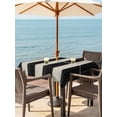 thumbnail image 3 of Outdoor Tablecloths with Umbrella Hole & Zipper, Black White Striped 54x54 Inch Square Tablecloths, Farmhouse Vintage Shabby Chic Wood Grain Waterproof Table Cloth, Patio/Pool/Picnic Table Covers, 3 of 8
