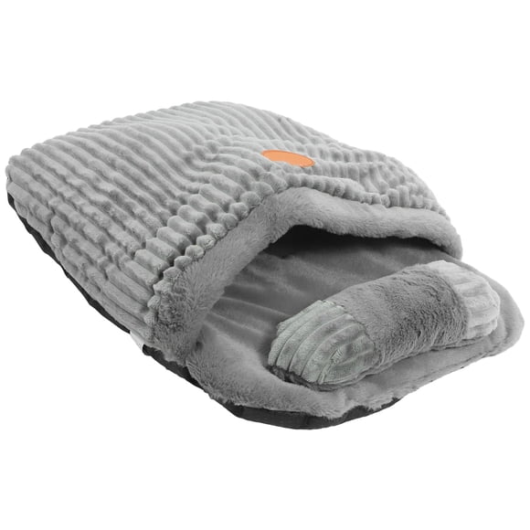 Minkissy Cozy Hideaway Pet Bed Cotton Grey Nest Design 1Set