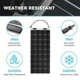 thumbnail image 5 of Renogy Flexible Solar Panel 100 Watt 12 Volt Monocrystalline Semi-Flexible Bendable Mono Off-Grid Charger for Marine RV Cabin Van Car Uneven Surfaces, 5 of 8