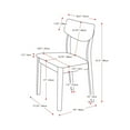 thumbnail image 3 of Chaises de salle à manger d'intérieur CorLiving Branson avec assise et dossier rembourrés et pieds en bois, noyer chaleureux (lot de 2), 3 of 9
