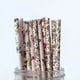 thumbnail image 4 of 25/50/100 Uds pajitas de papel románticas biodegradables Vintage Retro Floral pajitas de papel para beber decoración de Navidad eventos de boda, 4 of 4