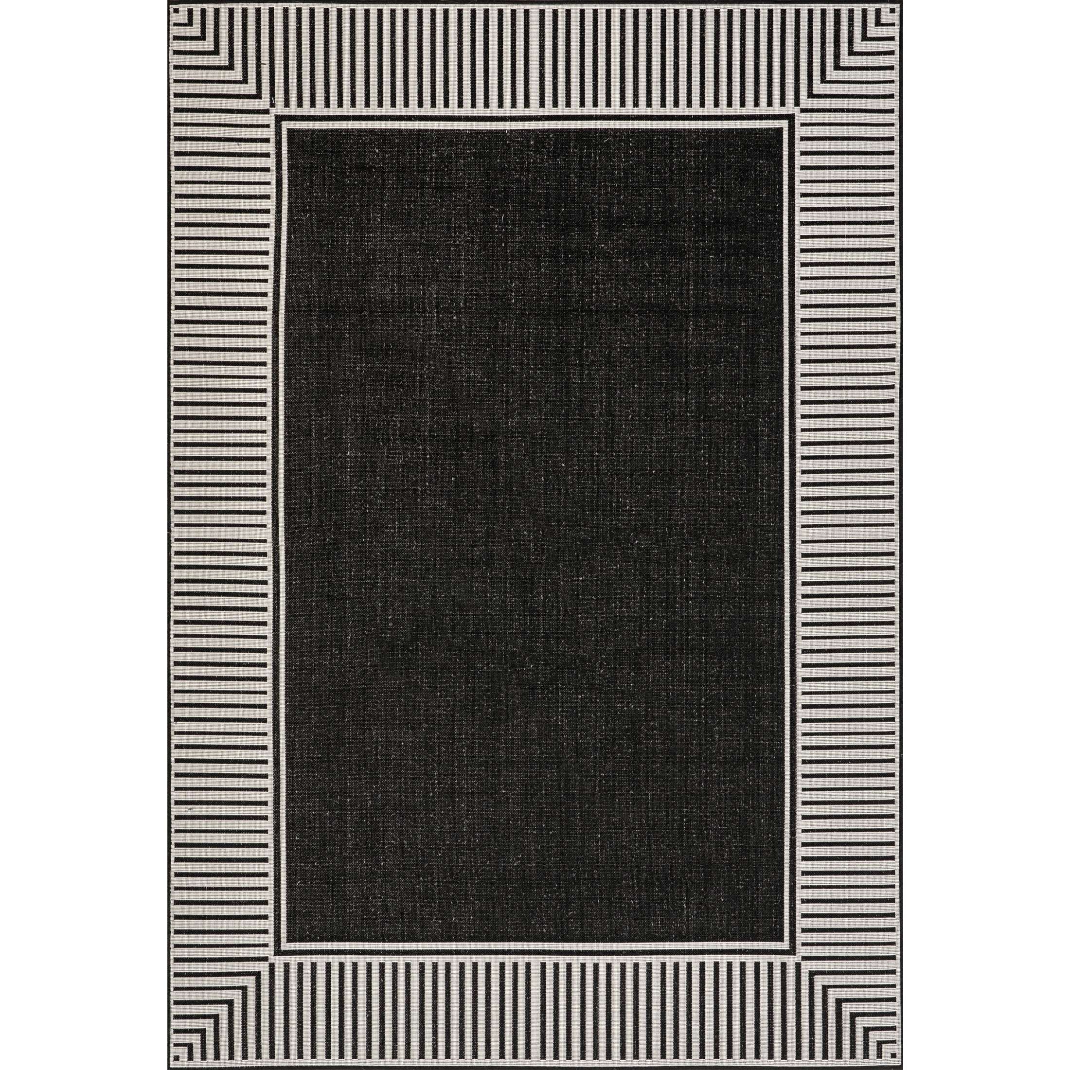 nuLOOM Asha Simple Striped Indoor/Outdoor Area Rug, 8' x 10', Asha Black