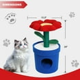 thumbnail image 2 of Zeze Fortune Flower House – Multi-Level Cat Condo with Scratching Post and Cushioned Hideaway - Medium -  Cats < 22 lbs, 2 of 5