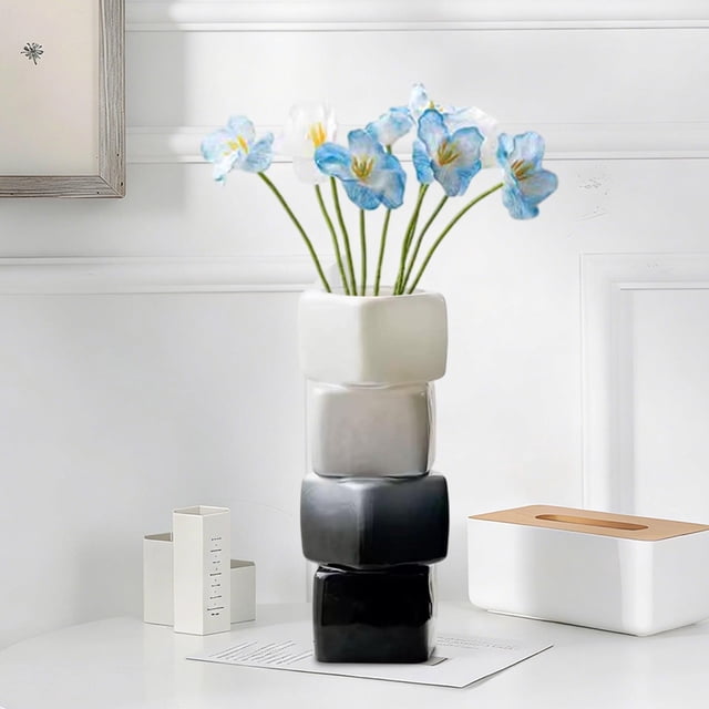 Lunxisen 2 Pcs Geometric Dining Table Decor Modern Centerpiece Living Room Flower Arrangement Home Decor Creative Ornament
