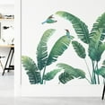 thumbnail image 5 of Tropical Green Leaves Wall Decals,Self-Adhesive Waterproof Tropical Plant Leaf and Birds Wall Stickers for Hanging Turtle Back Leaves,Plants for Living Room Bedroom Office, 5 of 8