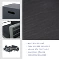 thumbnail image 3 of Coral Bay Outdoor Gray Aluminum 7 Piece Sofa Chat Set with Fire Table, 3 of 11