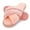 Pink, variant on Fuzzy Cross Band Slippers for Women Open Toe with Memory Foam, Soft Faux Fur Nonslip House Slippers(Beige,M)