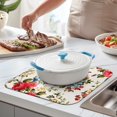 thumbnail image 2 of Microfibre Drying Mat for Kitchen Pioneer Dish Drying Drainer Mat Absorbent Colorful Floral Drying Mat Washing Up for Glass, Plate & Cup 16inch X 18inch, 2 of 7