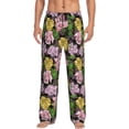 thumbnail image 2 of Kdxio Colorful Roses Print Men's Sleep Pajama Pant Lounge Pants with Pockets, 2 of 8