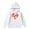 White, variant on Kiijoy Valentine's Day Hoodie for Girls Hearts Print Lightweight Hooded Sweatshirt, Sizes 3-4