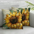 thumbnail image 3 of PHYHOO Spring Summer Sunflower Decorative Throw Pillow Covers, Floral Flower Leaves Porch Outdoor Home Decor, Bloom Fall Autumn Seasonal Couch Cushion Case White, 3 of 5