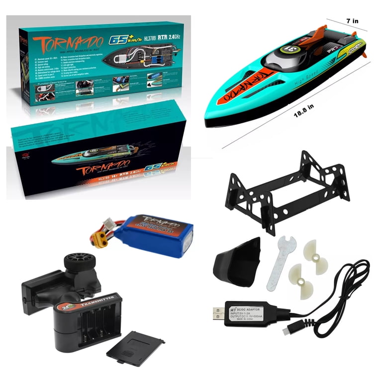 Heng Long 3789 RC Hobby Grade Boat, 40+ Mph 2500KV Brushless Motor