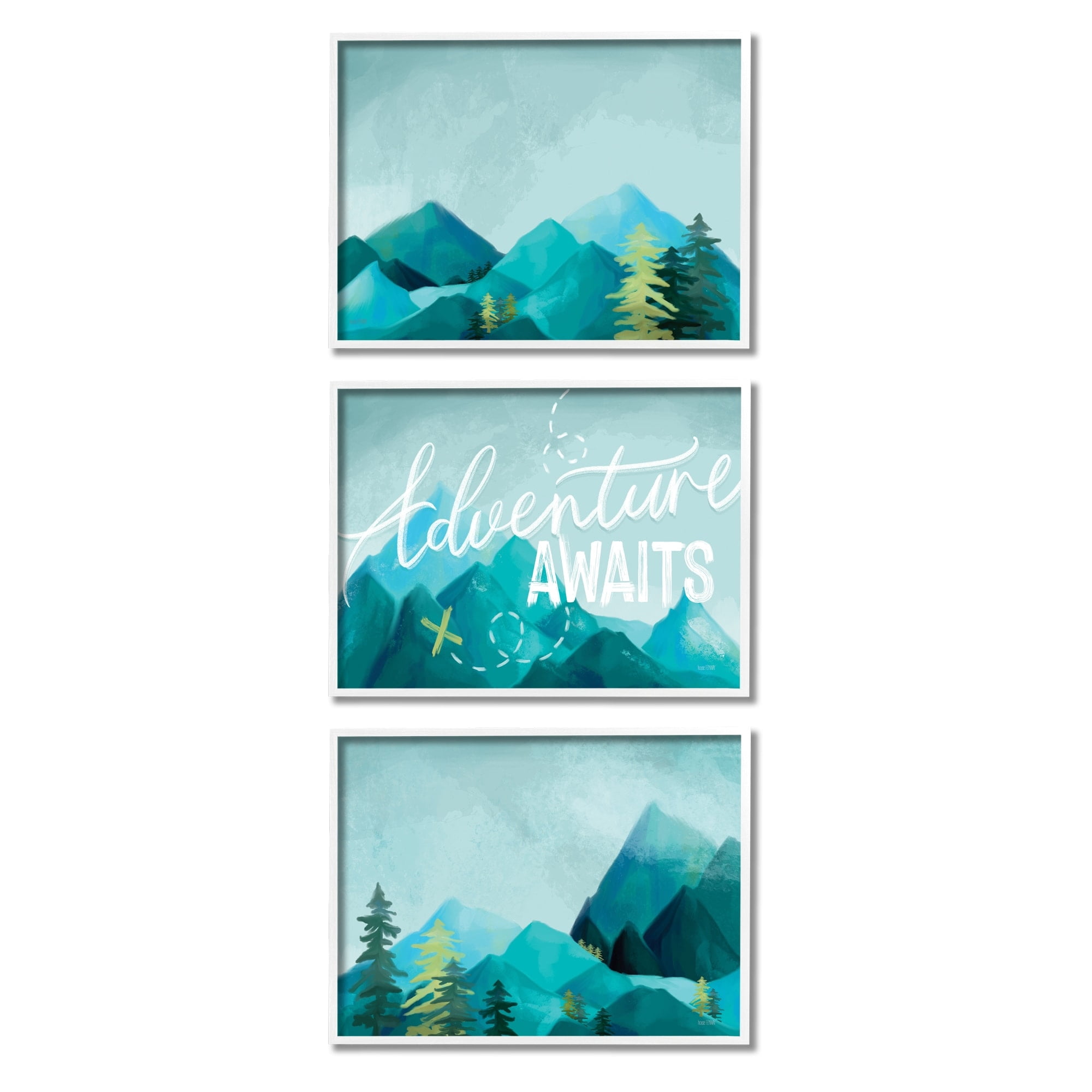 Stupell Industries Icy Panoramic Adventure Awaits Outdoor Motivational Phrase,30 x 24, Design by House Fenway